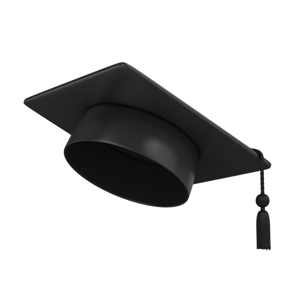 Graduation cap from college.